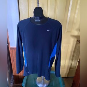 Nike Men’s Dry Fit Blue Long Sleeve Shirt